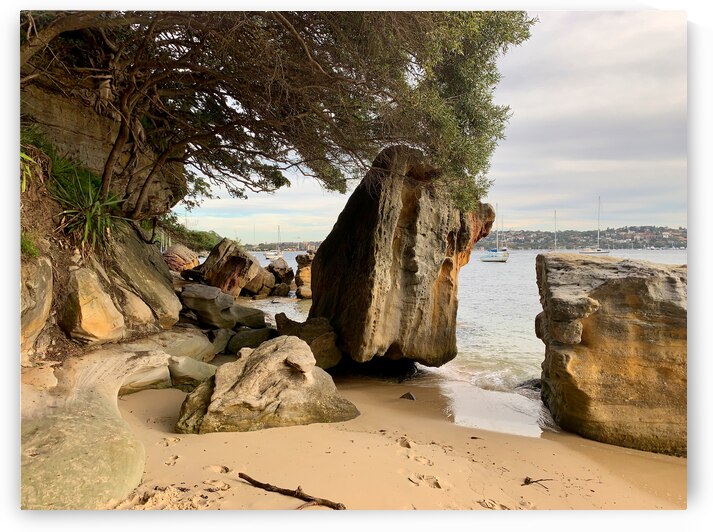 Sideway Rock on the Beach by Jimmy Roy Photos