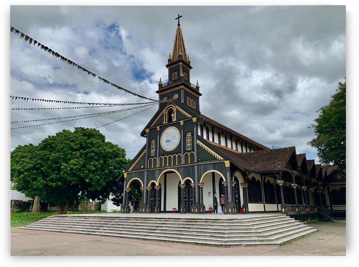 Saint Marys Black Wooden Cathedral of Kon Tum by Jimmy Roy Photos