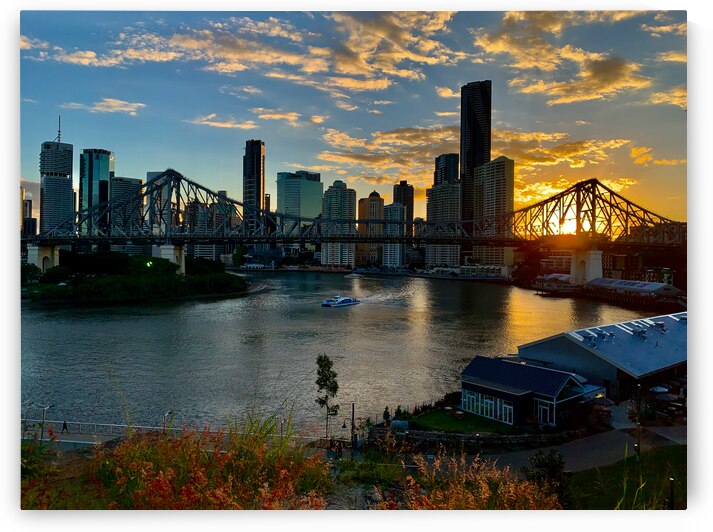 Brisbane Bridge at Sunset 2 by Jimmy Roy Photos