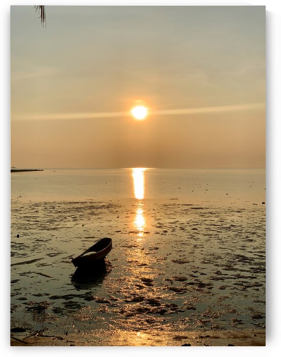 Lonely Boat at the Sunset by Jimmy Roy Photos