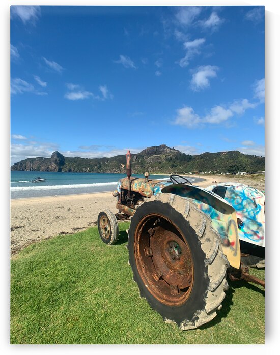 Colorful Tractor on the Beach by Jimmy Roy Photos