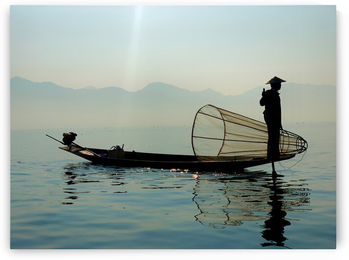Inle Lake Fisherman 1 in Myanmar by Jimmy Roy Photos