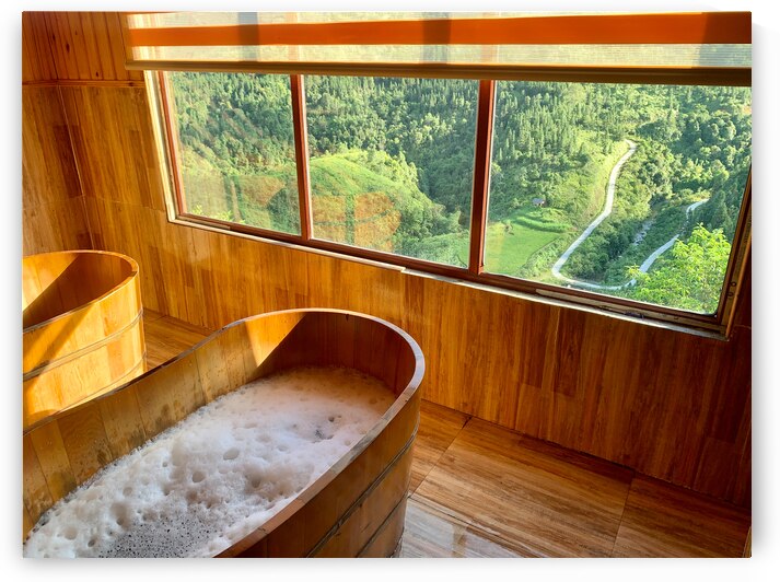 Wooden Bath with a View by Jimmy Roy Photos
