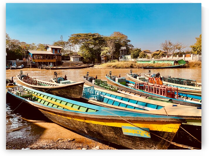 Inle Lake Boats by Jimmy Roy Photos