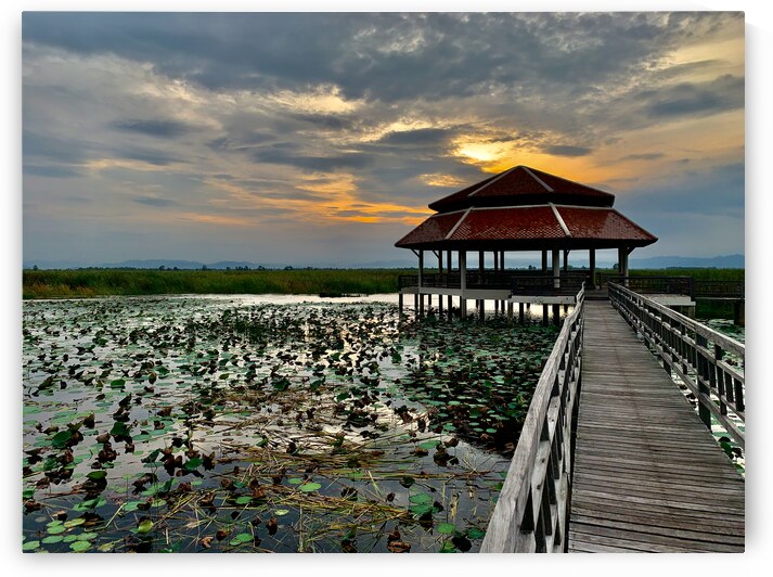 Gazebo on the Lake at Sunset by Jimmy Roy Photos