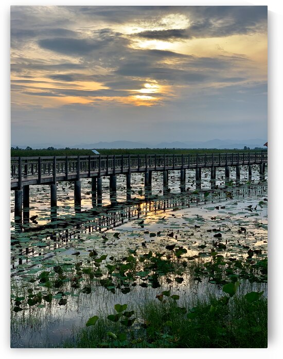 Amazing Walkway on the Lake During Sunset by Jimmy Roy Photos