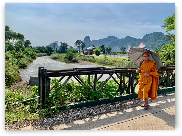 Monk Taking a Walk by Jimmy Roy Photos