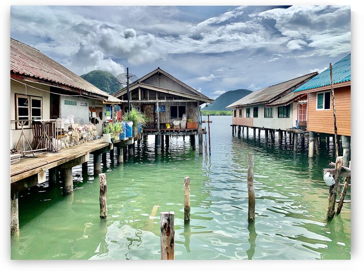 Houses in Koh Panyee Floating Village Thailand  by Jimmy Roy Photos