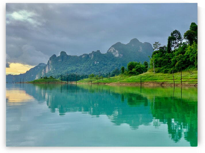 Reflections on the Lake in Khao Sok Thailand 2 by Jimmy Roy Photos
