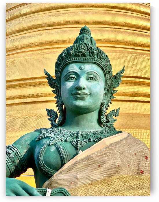 Green Thai Temple Statue 2 by Jimmy Roy Photos