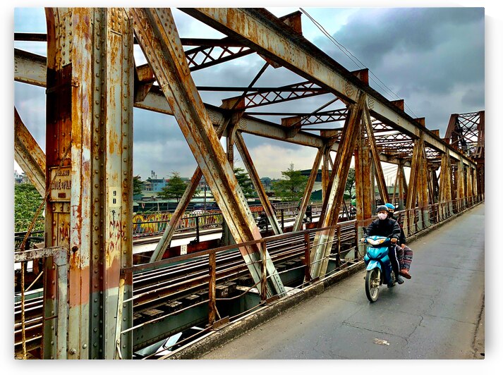 Crossing the Bridge on a Motorbike by Jimmy Roy Photos