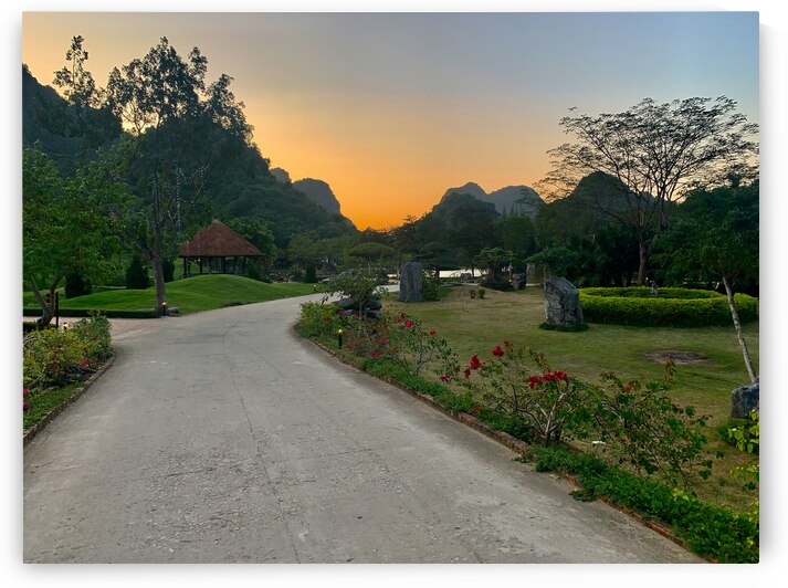 Amazing Orange Sky Over the Mountains by Jimmy Roy Photos