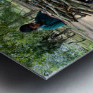 Wood Delivery on Bike Metal print