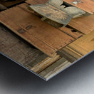 Many Wooden Boxes Metal print