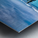 Rock Balancing in Front of the Lake Metal print