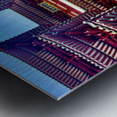 Red and White Chinese Temple Metal print