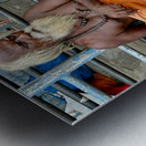 Man Sitting by the Temple Metal print