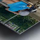 Napping on a Public Bench Jakarta Metal print