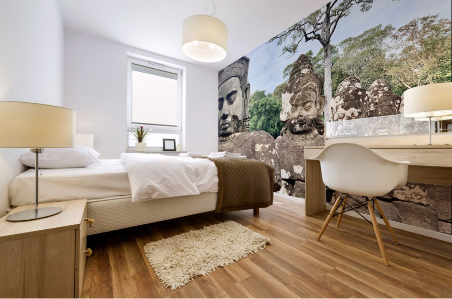 Angkor Wat Statues Row 2 Mural print