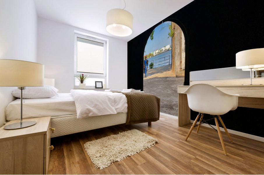 Peaking Ouside Mural print