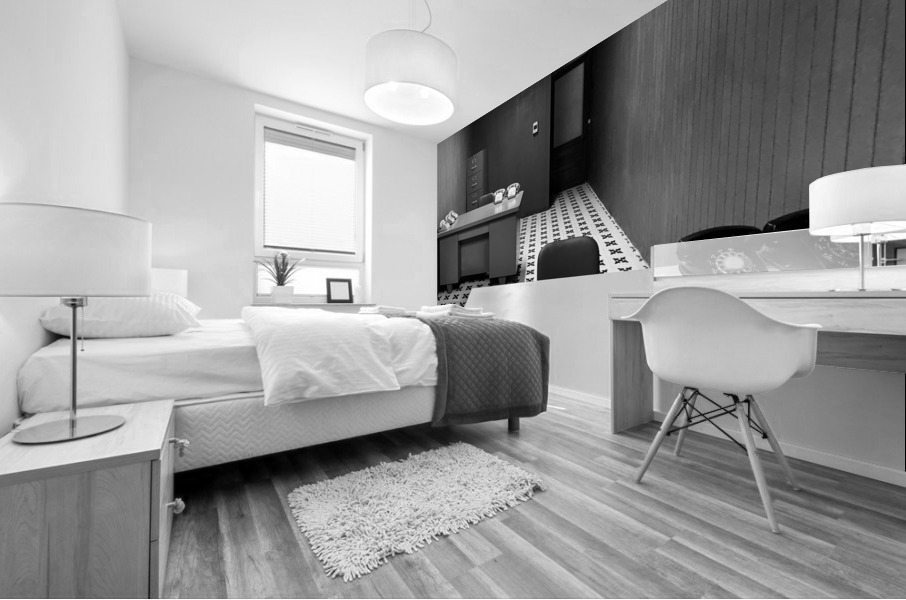 BW Old Office Mural print