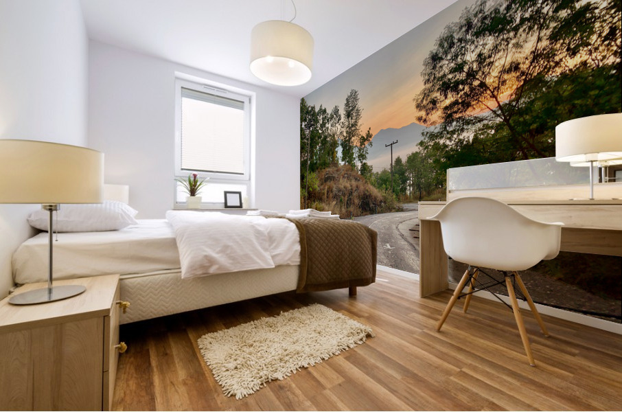 Sunrise Windy Road Mural print