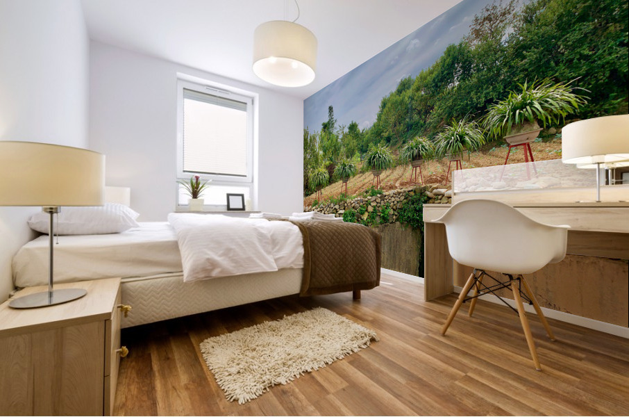 Plant Pots on a Stand Mural print