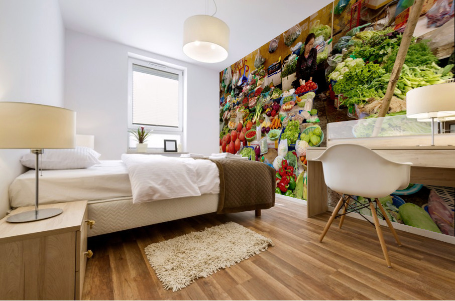 Fruits and Vegetables for Sale Mural print
