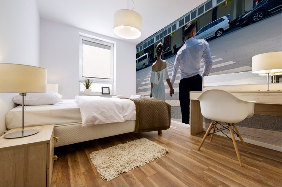 Street Wedding Mural print