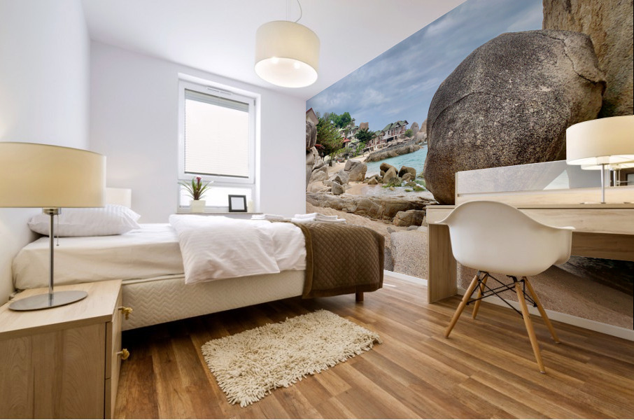 Big Rock on the Beach Mural print