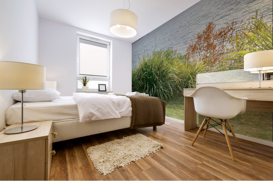 Bird Looking at the Bridge Mural print