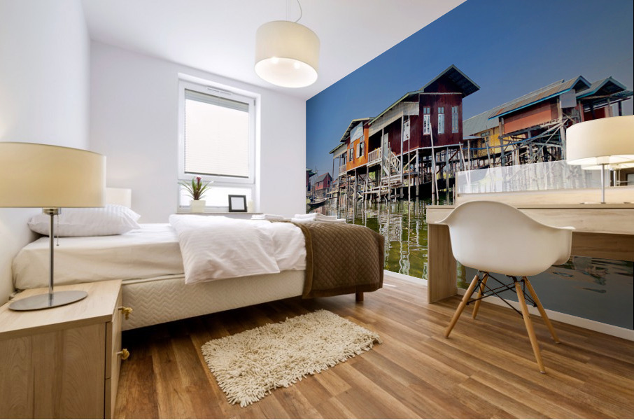 Inle Lake Reflections 5 Mural print