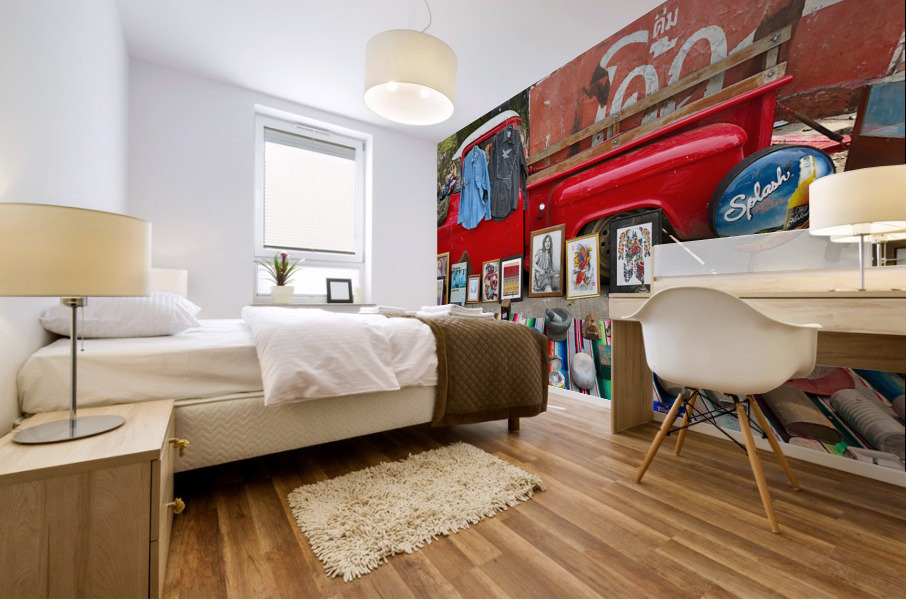 Red Truck Market Mural print