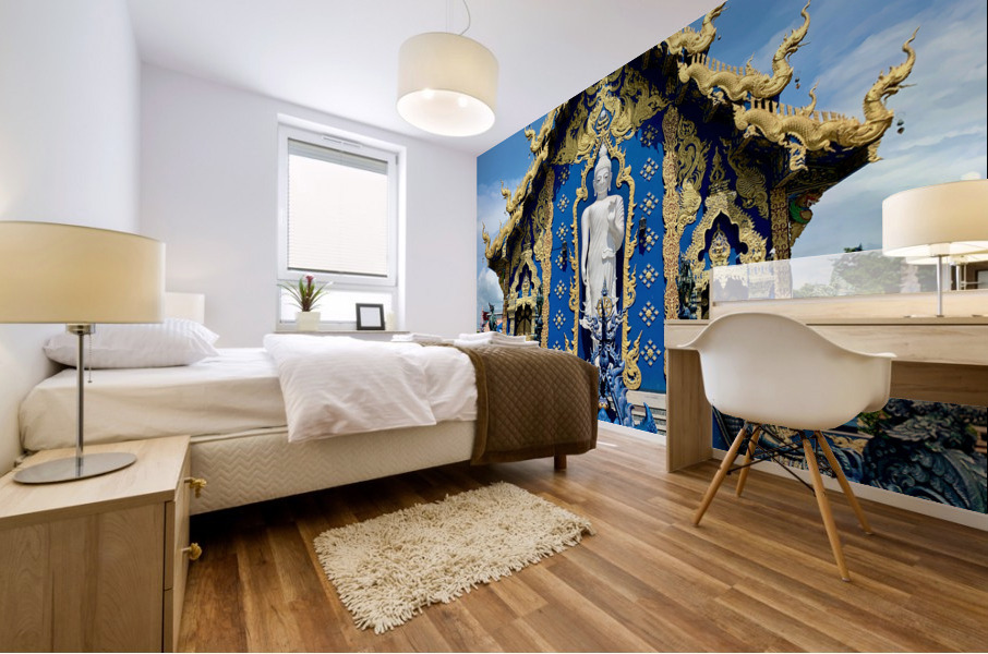 Wat Rong Suea Ten Blue Temple 2 Mural print