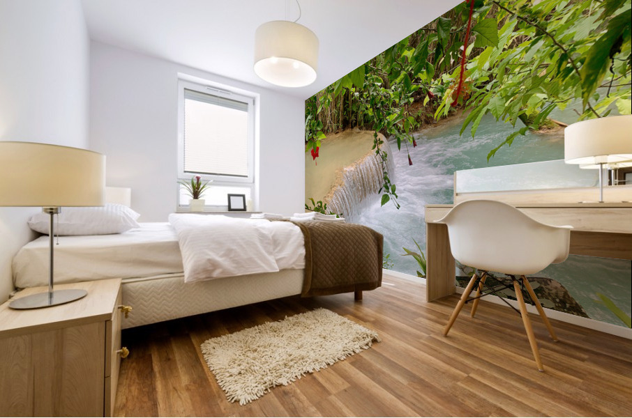 Kuang Si Waterfalls 3 Mural print