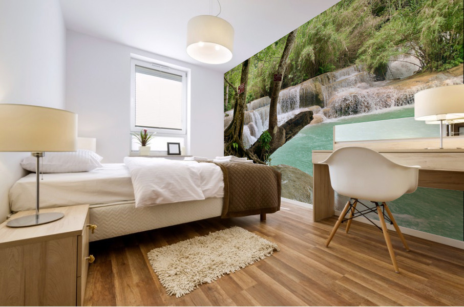 Kuang Si Waterfalls 6 Mural print