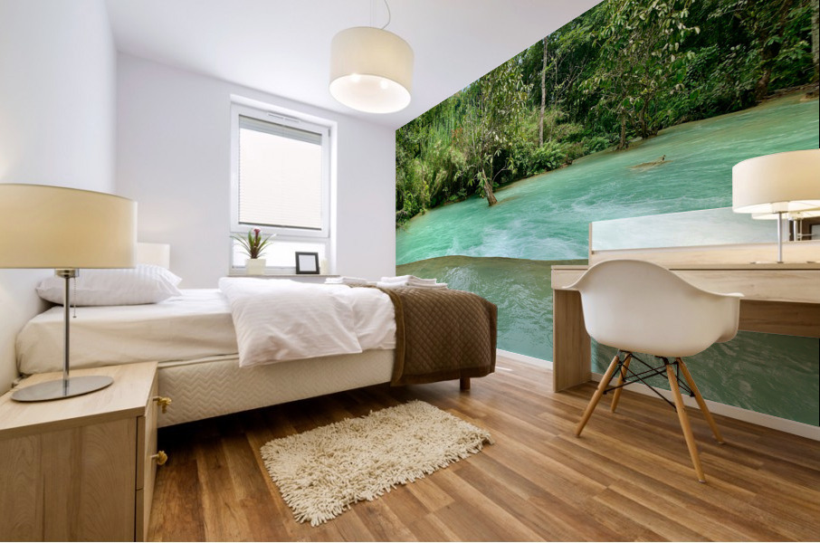 Kuang Si Waterfalls 7 Mural print