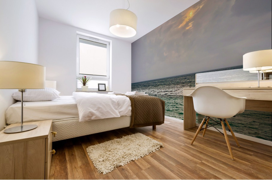 Alone on the Sea Mural print