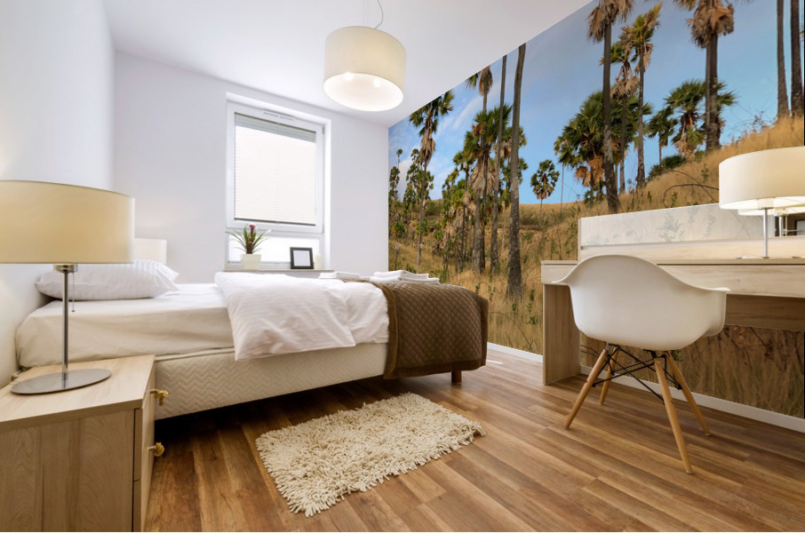 Palm Trees on the Hills Mural print