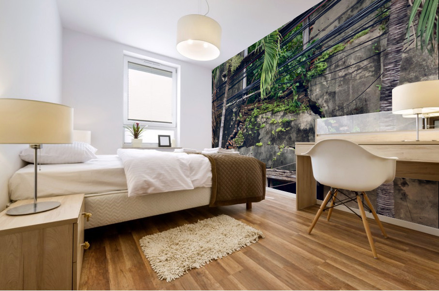 Cracking Down Building Mural print