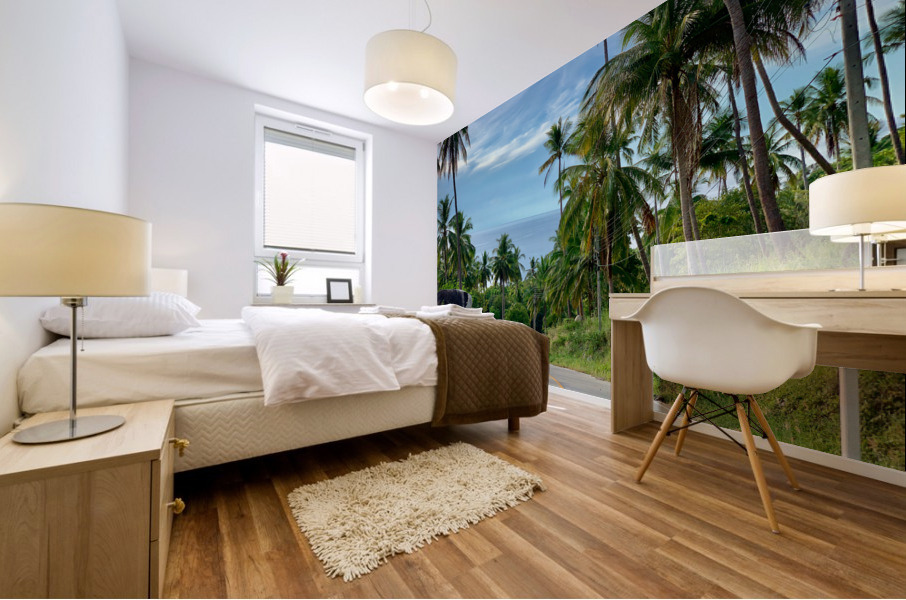 Palm Tree Road Mural print