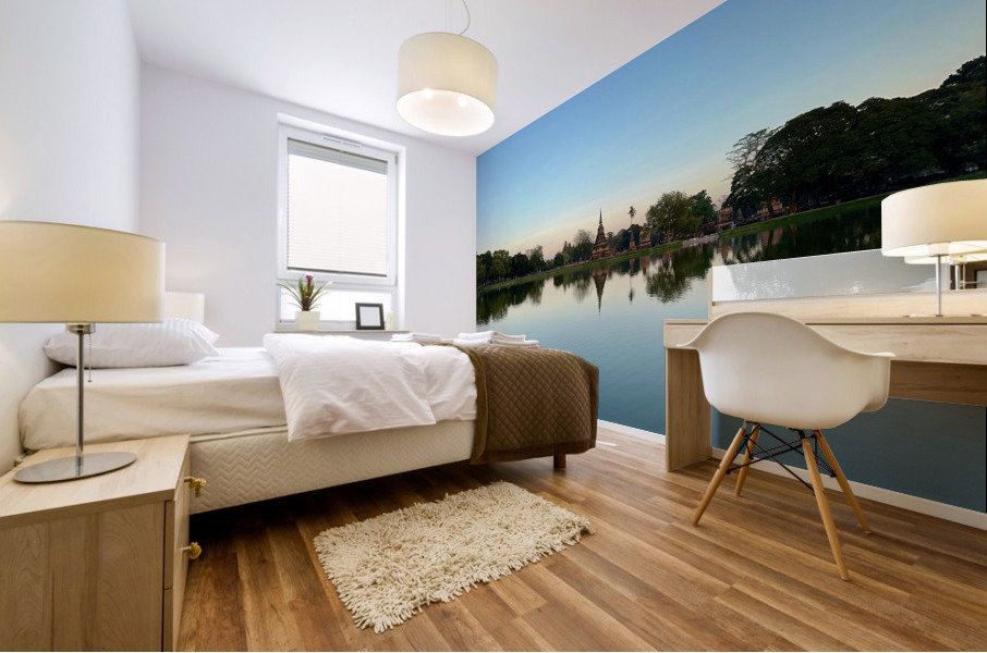 Temple Reflections 2 Mural print