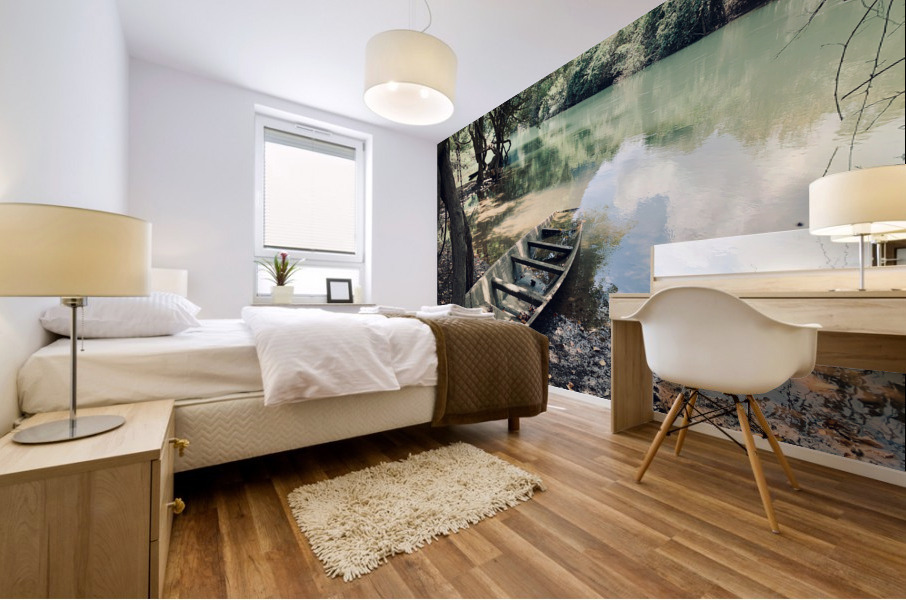 Abandoned Boat Mural print