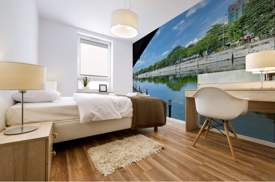 Pettah Floating Market Reflections Colombo Sri Lanka Mural print