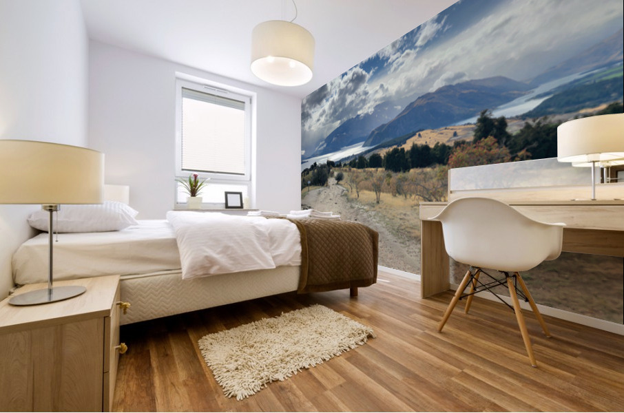 View From Mount Iron New Zealand After a Storm 4. Mural print