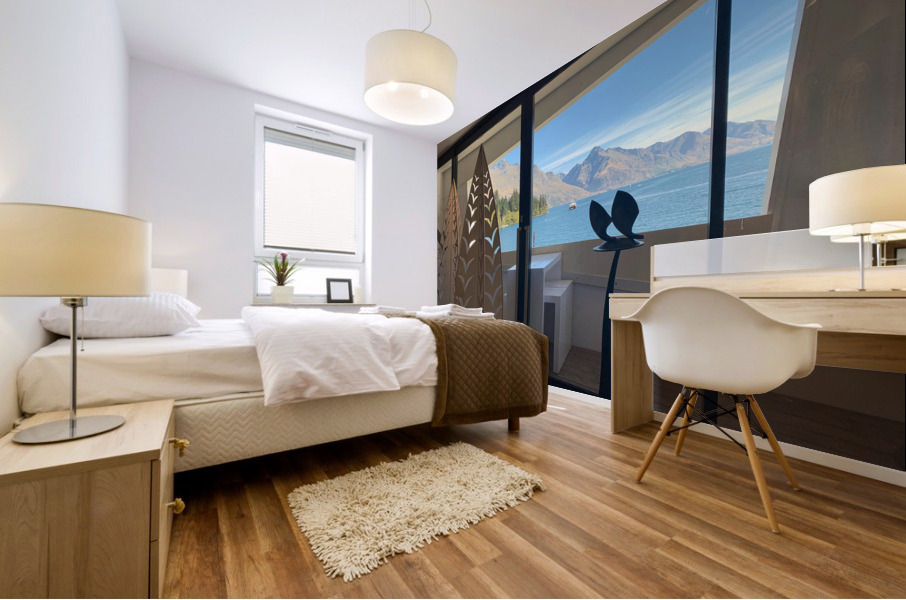 Queenstown Lake by the Window Mural print