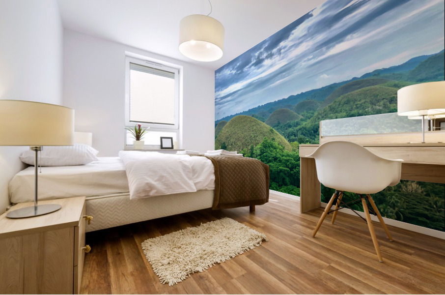 Mint Chocolate Hills Bohol Philippines Mural print