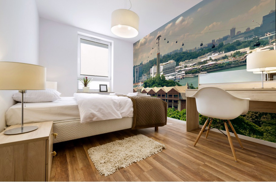 Singapore Cable Car Mural print