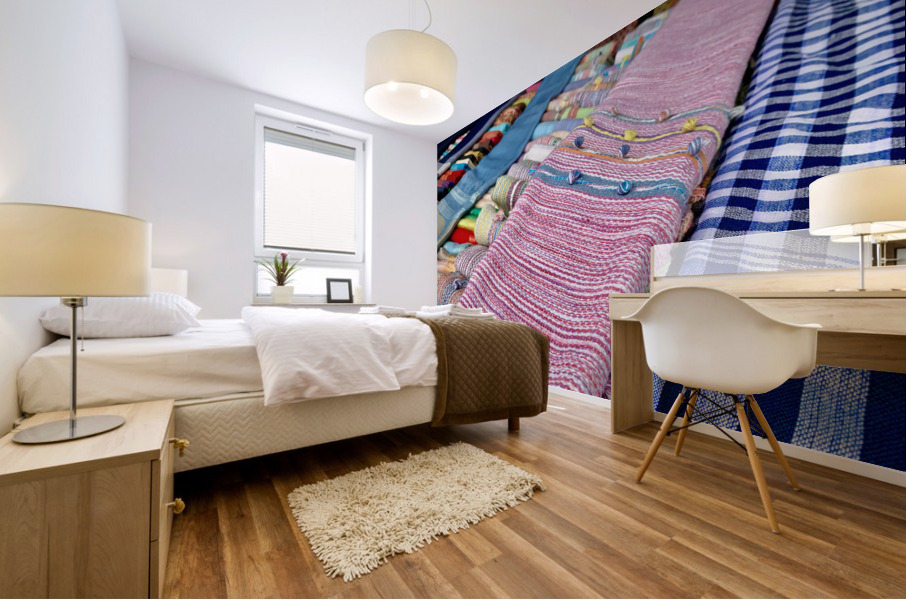 Traditional Homemade Skirts Laos Mural print