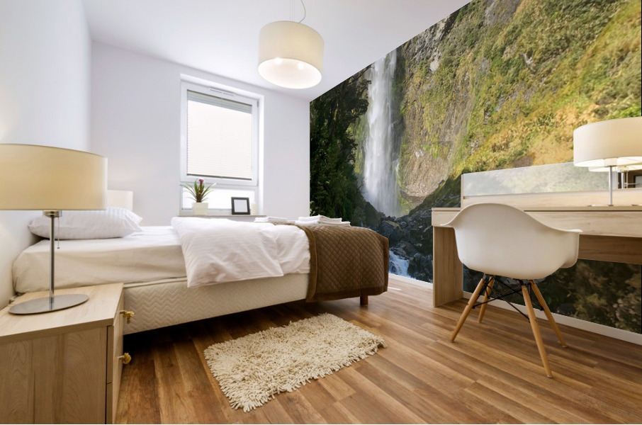 Arthur s Pass Waterfall New Zealand Mural print